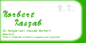 norbert kaszab business card